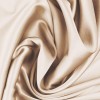 Stretch Seidensatin Stoff Hellbeige