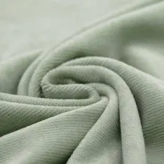 Tessuto Jersey Velluto a Coste Piccolo Verde Polveroso Tessuto Jersey Velluto a Coste Piccolo Verde Polveroso