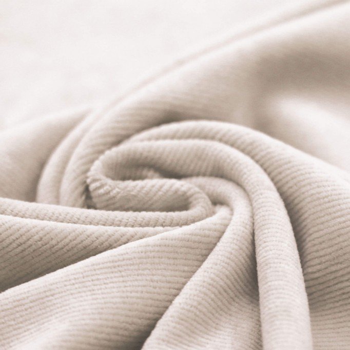 Nicki Cordjersey Stoff Schmal Hellbeige - (Nicki Cord Jersey Stoffe)