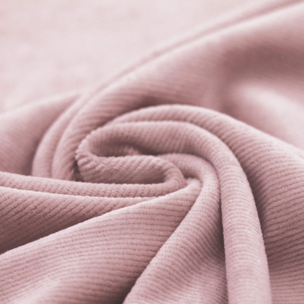 Small Knitted Corduroy Jersey Fabric Old Pink Small Knitted Corduroy Jersey Fabric Old Pink
