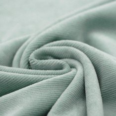 Nicki Cordjersey Stoff Schmal Meer Grün