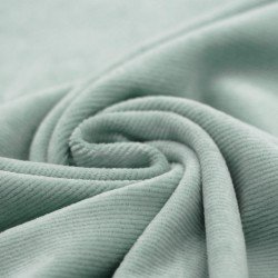 Small Knitted Corduroy Jersey Fabric Sea Green