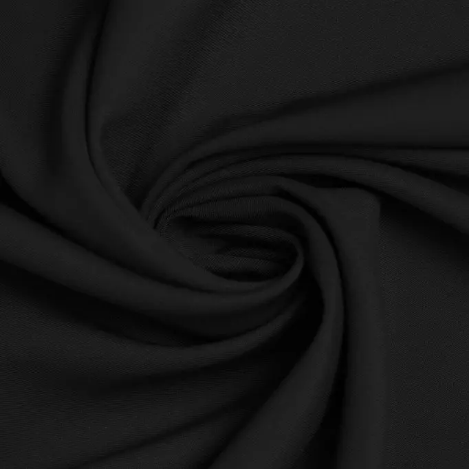 Stretch Gabardine Fabric (Bamboo Touch) Black - (Gabardine Fabric )