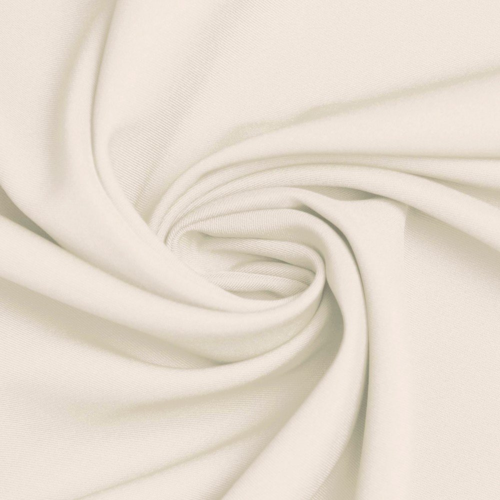 Tissu Gabardine Stretch (Toucher Bambou) Écru