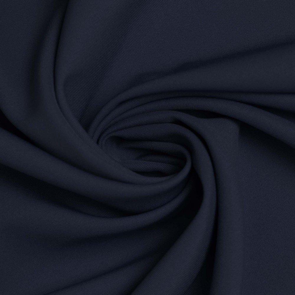 Tissu Gabardine Stretch (Toucher Bambou) Marine