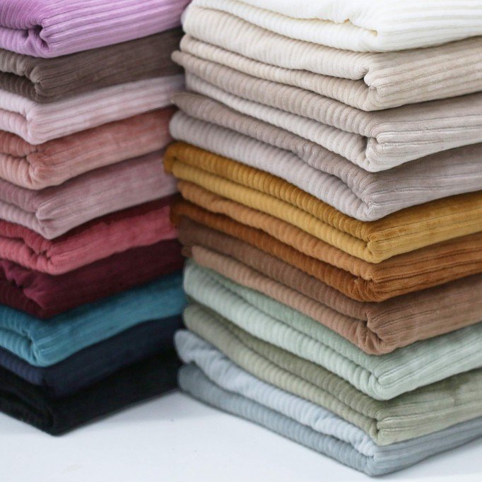 Big Knitted Corduroy Jersey Fabric Black - (Knitted Corduroy Jersey Fabric)