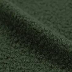 Boucle Fabric Curly Army Green