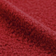 Boucle Fabric Curly Dark Red