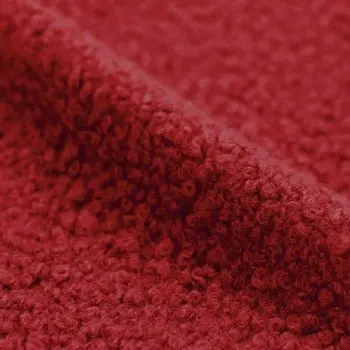 Tessuto Bouclé Pesante Rosso Scuro Tessuto Bouclé Pesante Rosso Scuro