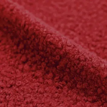 Boucle Stof Gekruld Donker Rood - (Boucle Stoffen)
