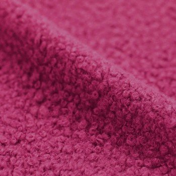 Boucle Stoff Locken Fuchsia