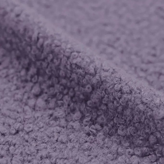 Tissu Lainages Bouclé Mauve - (Tissu Bouclé)