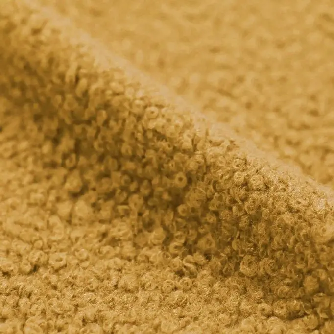 Boucle Fabric Curly Ocher - (Boucle Fabric)