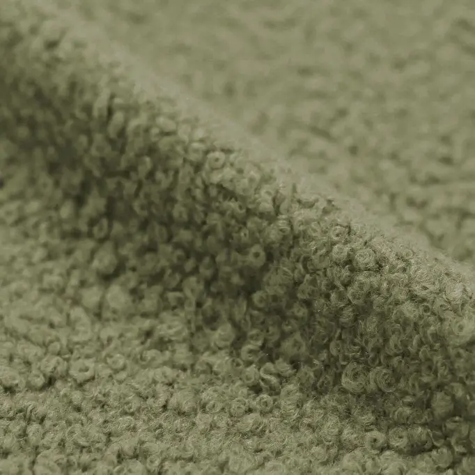 Boucle Fabric Curly Olive - (Boucle Fabric)