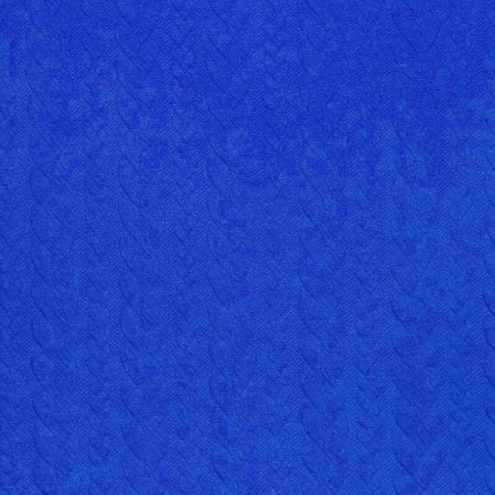 Jacquard Strickstoff Zopfmuster Kobalt Jacquard Strickstoff Zopfmuster Kobalt - (Modestoffe)