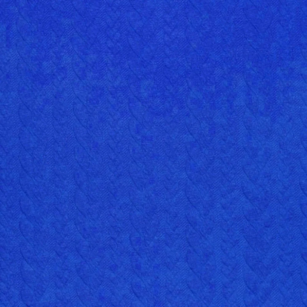 Tissu Jersey Matelassé à Motif Torsade Cobalt - (Tissus De Mode)