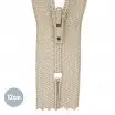 Spiralreißverschluss Dunkel Beige (128) 12CM Nylon Nicht Teilbar Spiralreißverschluss Dunkel Beige 12CM Nylon Nicht Teilbar - (Nicht Teilbar Spiralreißverschluss YKK )