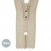 Zamki Błyskawiczne Spiralne YKK Ciemny Beż (128) 18CM Nierozdzielcze Coil Zipper YKK Ciemny Beż 18CM Nylon Not Divisible Zamki Błyskawiczne Spiralne Nierozdzielcze YKK