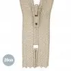Coil Zipper YKK Dark Beige (128) 20CM Nylon Not Divisible Coil Zipper YKK Dark Beige 20CM Nylon Not Divisible - (Not Divisible Coil Zippers YKK)