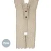 Fermeture Éclair Spirale Beige (128) Foncé 25CM Nylon Non Séparable