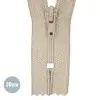 Coil Zipper YKK Dark Beige (128) 30CM Nylon Not Divisible