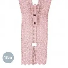 Spiralreißverschluss Nude Rosa (274) 18CM Nylon Nicht Teilbar