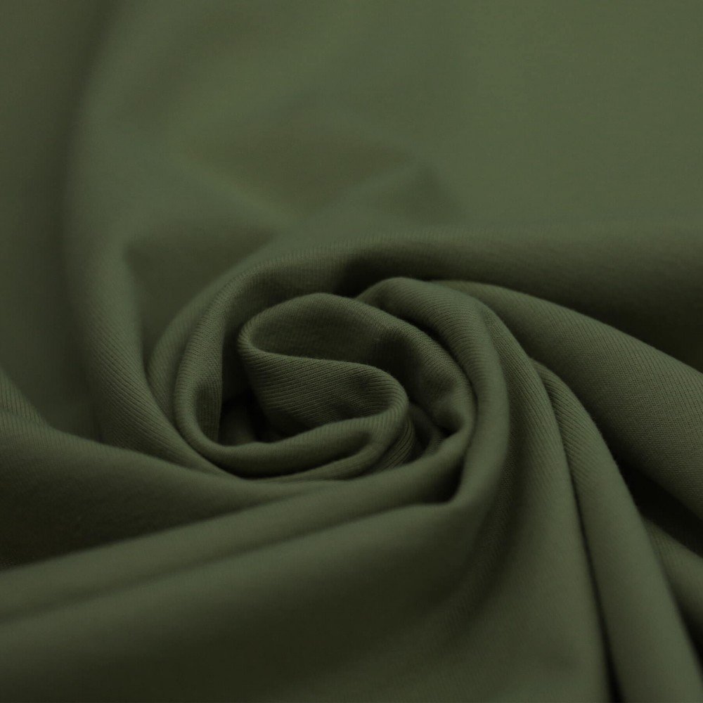 Jersey Cotone Lycra Verde Militare