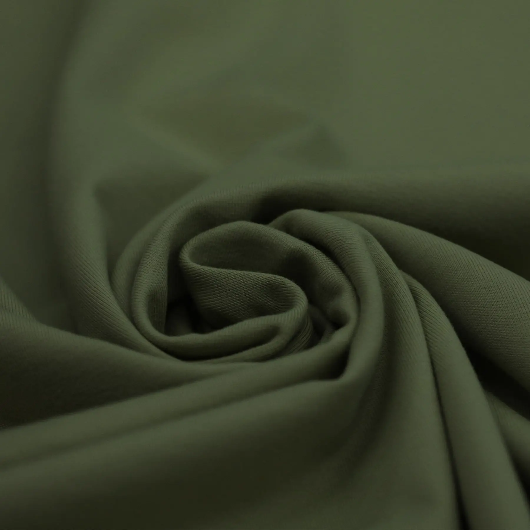 Katoenen Jersey Leger Groen