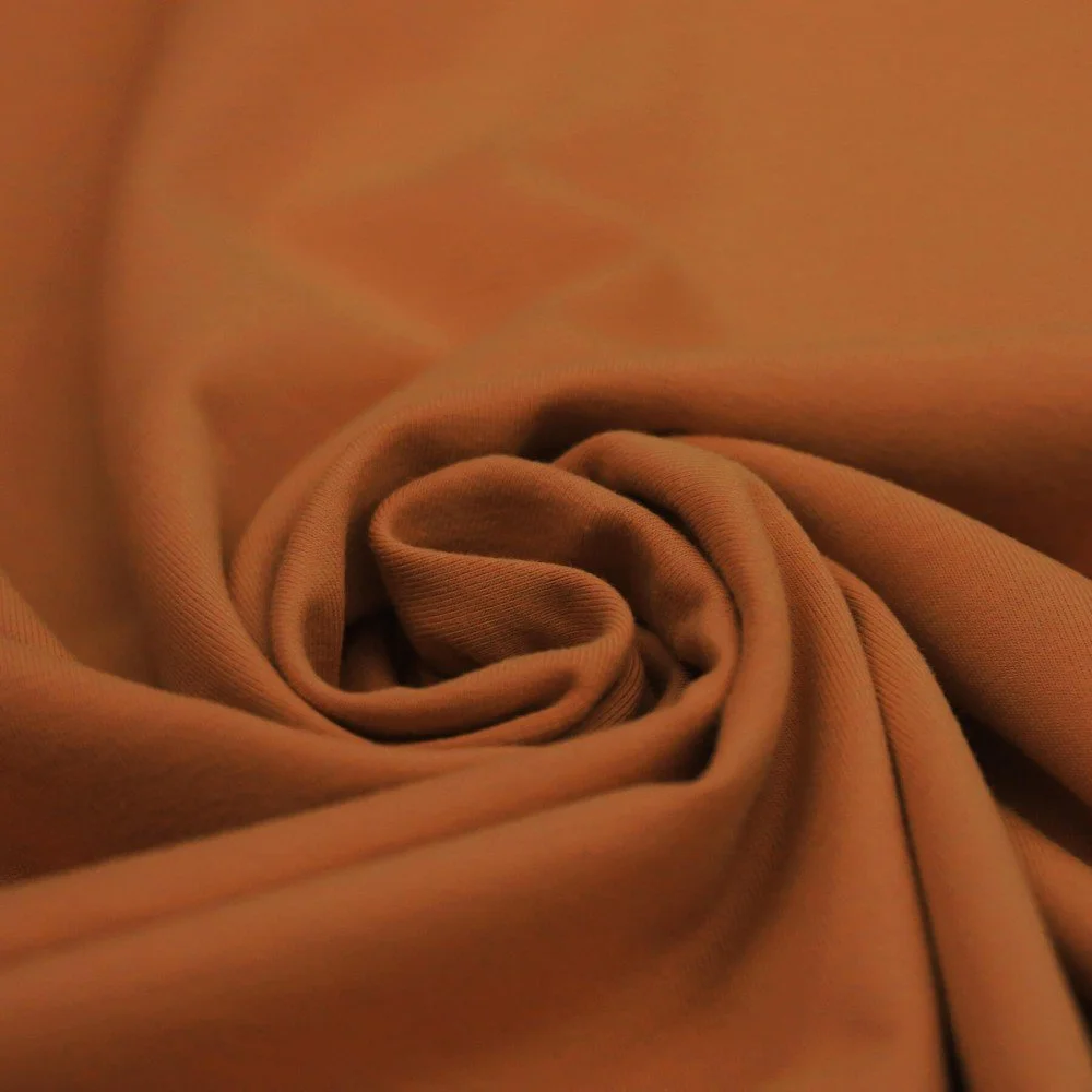 Bomuldsjersey Stof Cognac