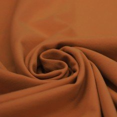 Tessuto Jersey Di Cotone Lycra Cognac