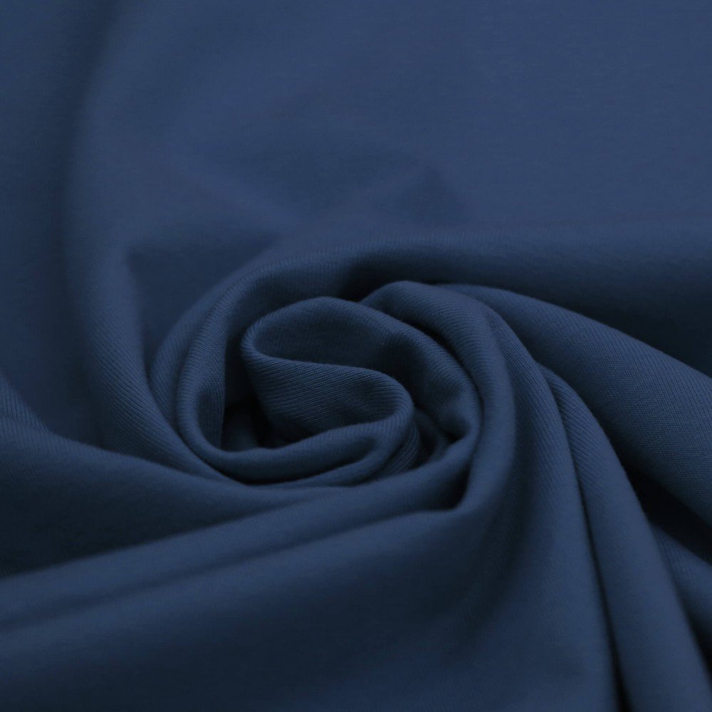 Jersey Cotone Lycra Blu Scuro