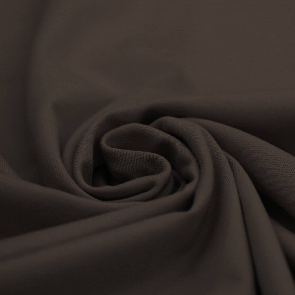 Jersey Cotone Lycra Marrone Cioccolato