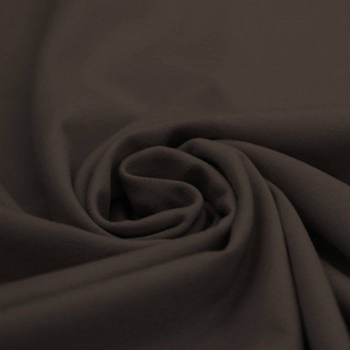Tissu Coton Jersey Brun Chocolat - (Tissu Jersey Coton)