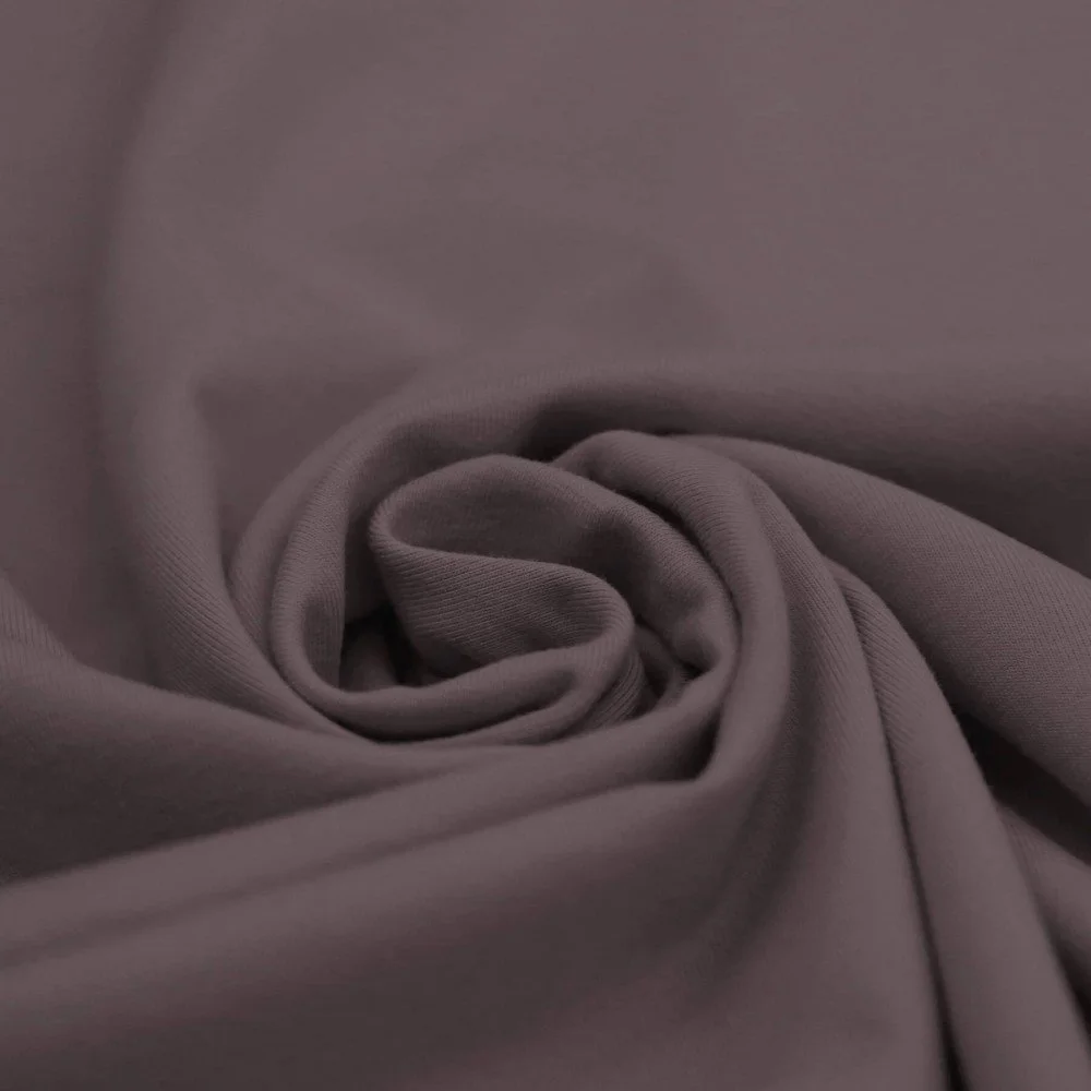 Bomuldsjersey Stof Mørk Mauve