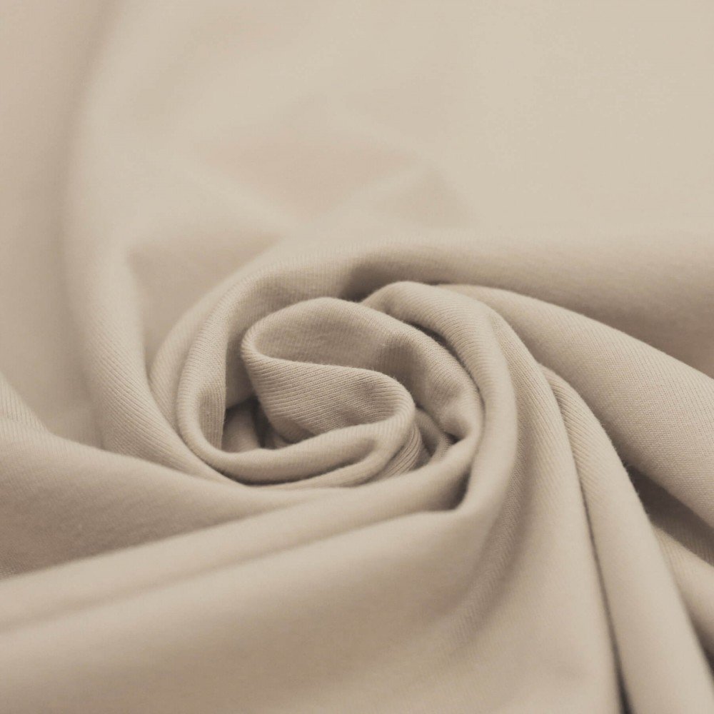 Katoenen Jersey Donker Beige Katoenen Jersey Donker Beige