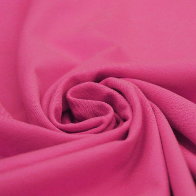 Tissu Coton Jersey Hot Pink - (Tissu Jersey Coton)