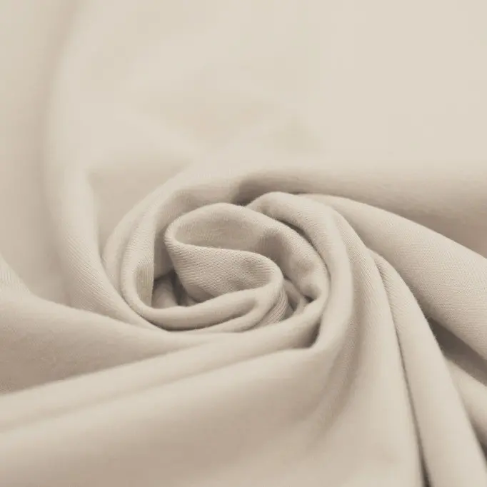Jersey Cotone Lycra Beige Chiaro - (Tessuto Jersey Di Cotone)