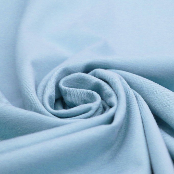 Tissu Coton Jersey Bleu Clair - (Tissu Jersey Coton)