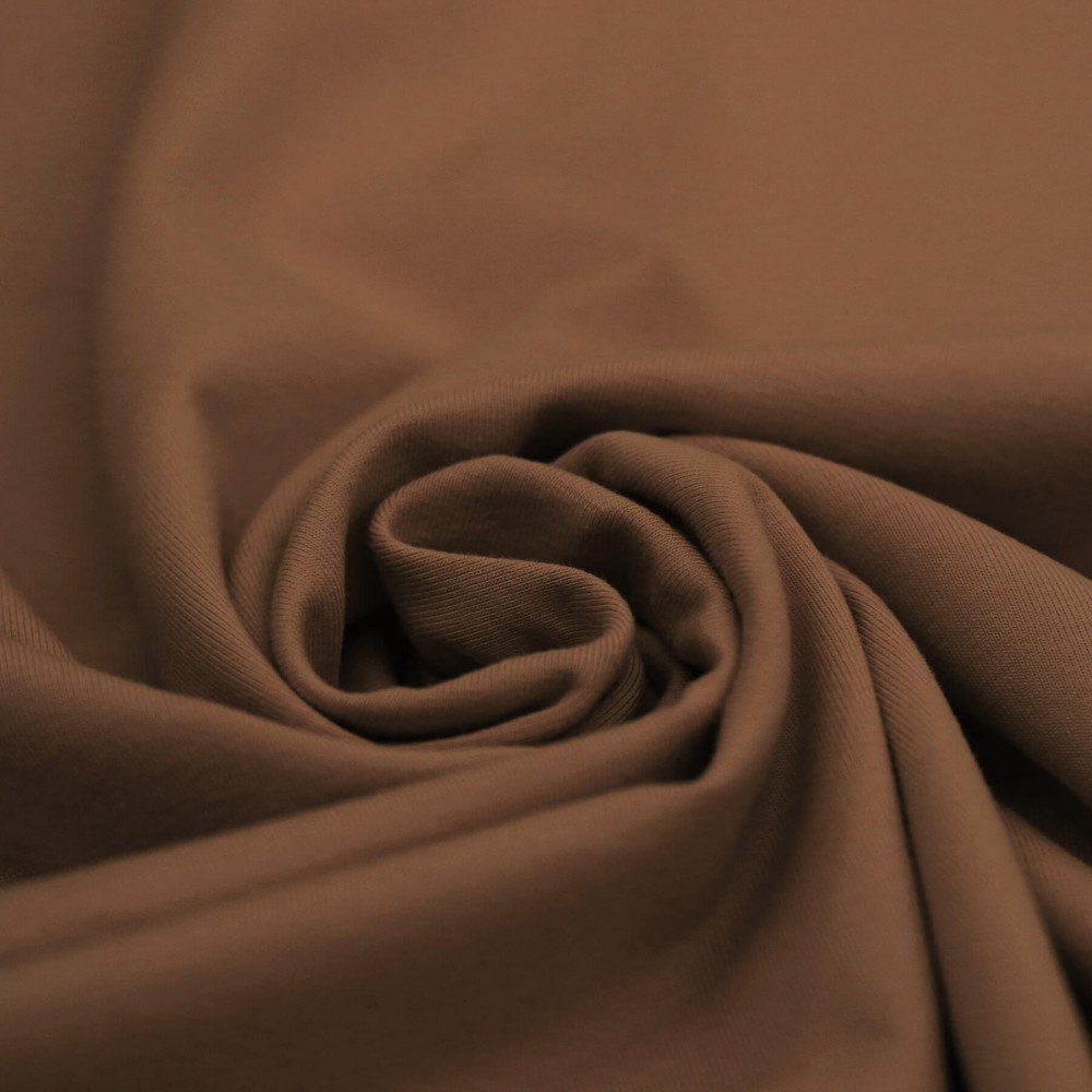 Jersey Cotone Lycra Marrone Chiaro