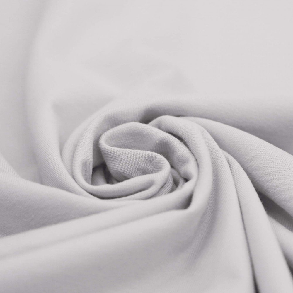 Jersey Cotone Lycra Grigio Chiaro