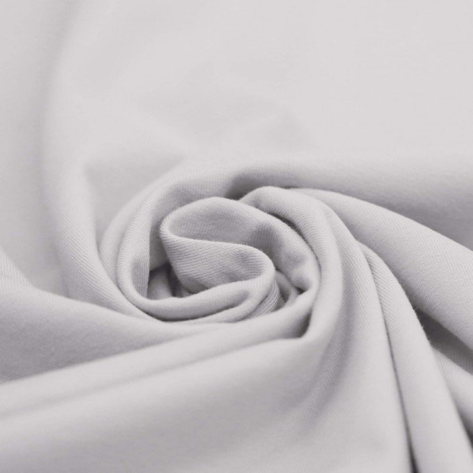 Jersey Cotone Lycra Grigio Chiaro - (Tessuto Jersey Di Cotone)