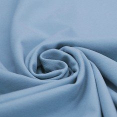 Tessuto Jersey Di Cotone Jeans Chiaro