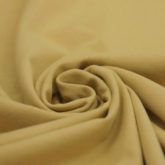 Tissu Coton Jersey Moutarde - (Tissu Jersey Coton)