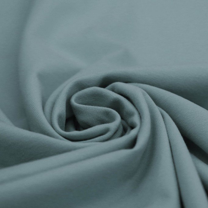 Tissu Coton Jersey Vieux Vert - (Tissu Jersey Coton)