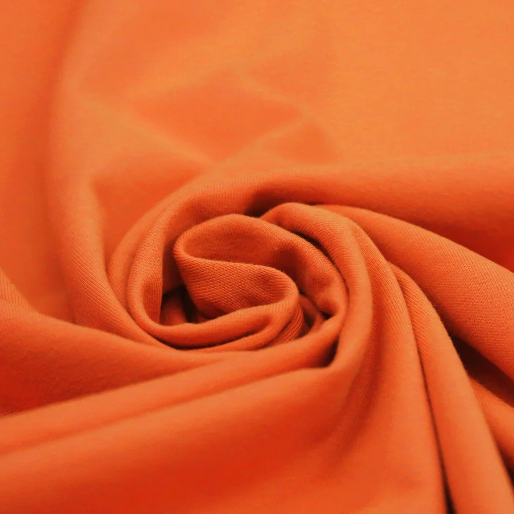 Bomuldsjersey Stof Lys Orange