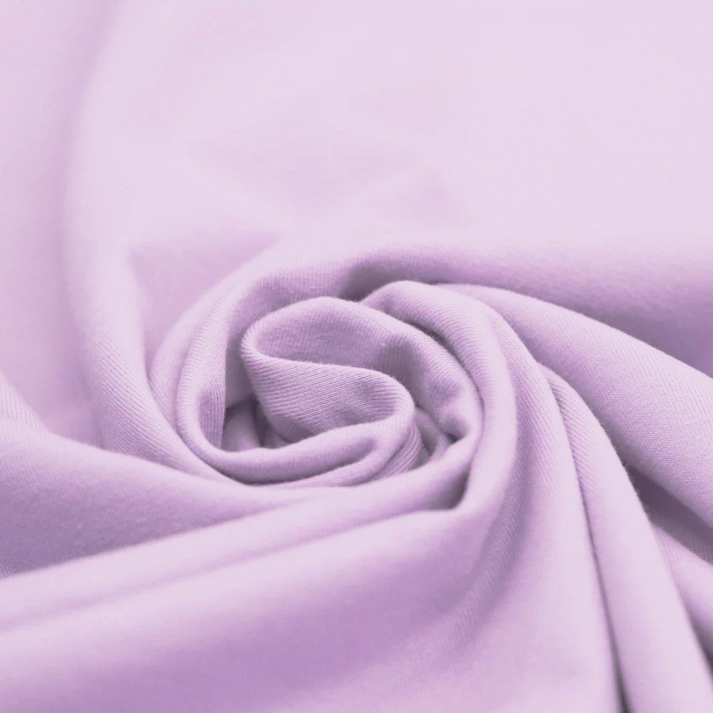 Bomuldsjersey Stof Pastel Lilla