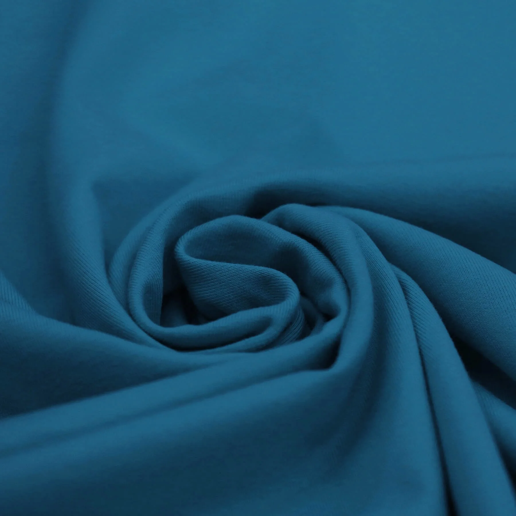 Katoenen Jersey Petrol Blauw