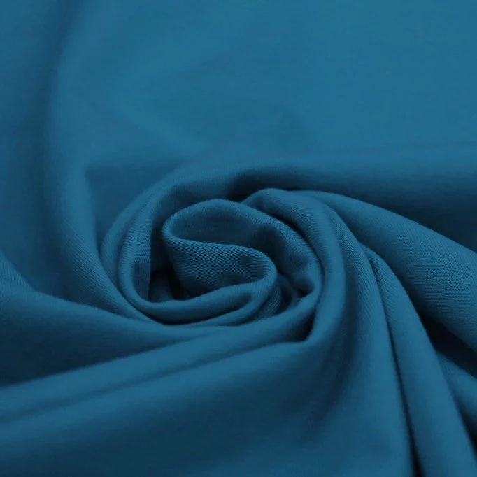 Katoenen Jersey Petrol Blauw - (Katoenen Jersey Stoffen)