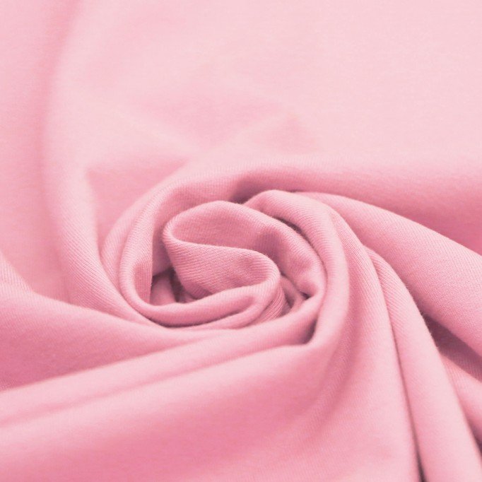 Tissu Coton Jersey Rose - (Tissu Jersey Coton)