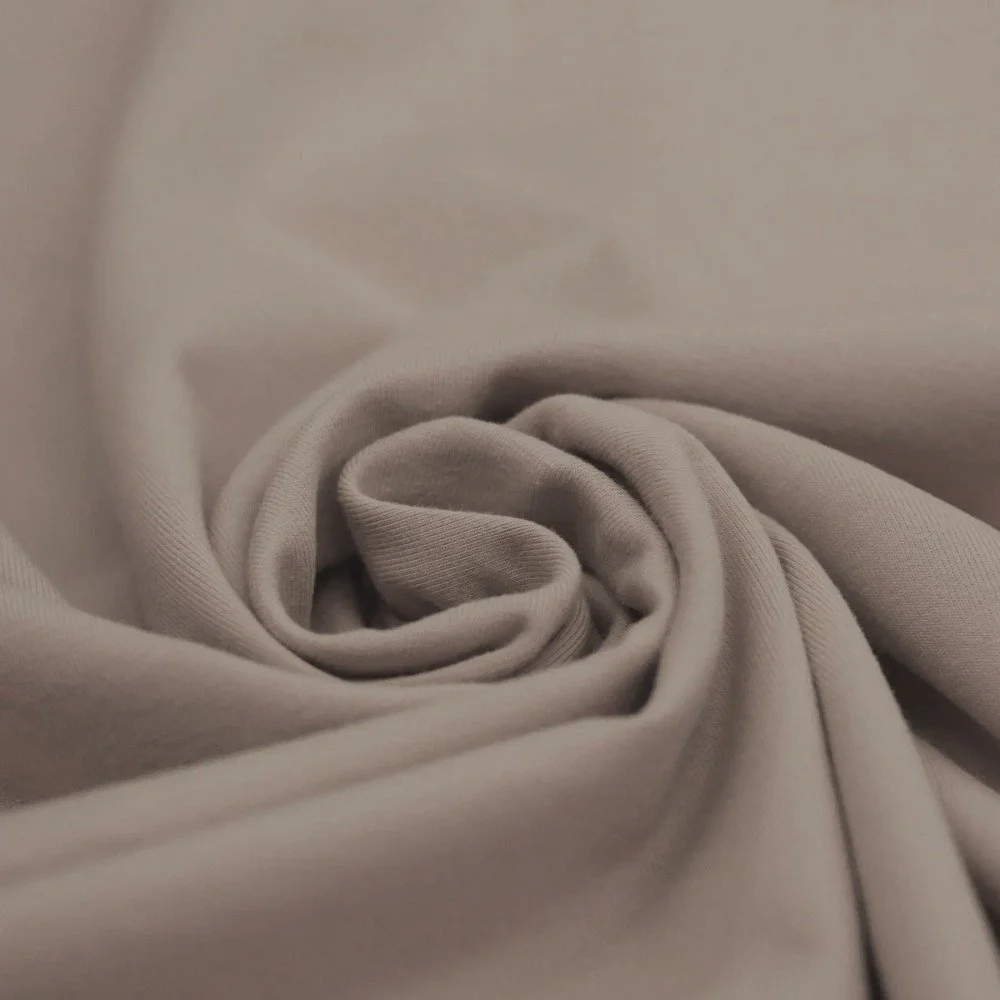 Bomuldsjersey Stof Taupe